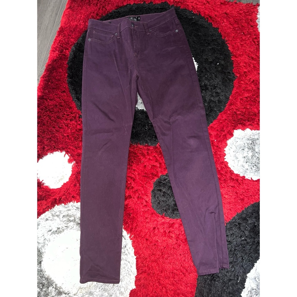 Lucky Brand purple velvet skinny legging jean